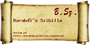 Barabás Szibilla névjegykártya